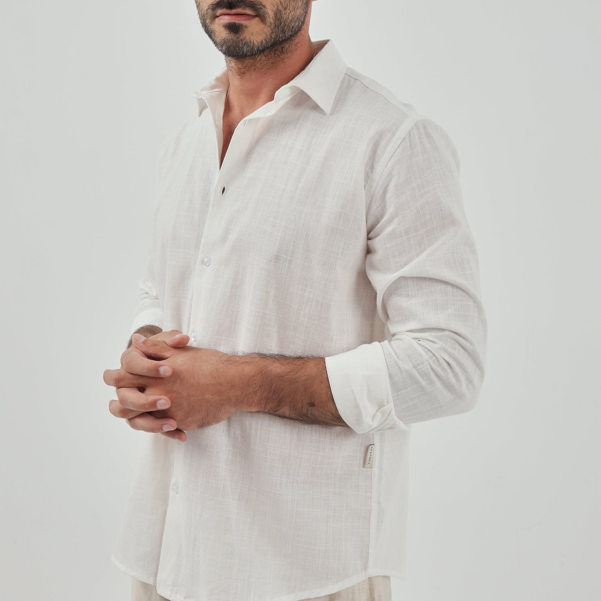 White Linen Shirt (Unisex) - Beachill