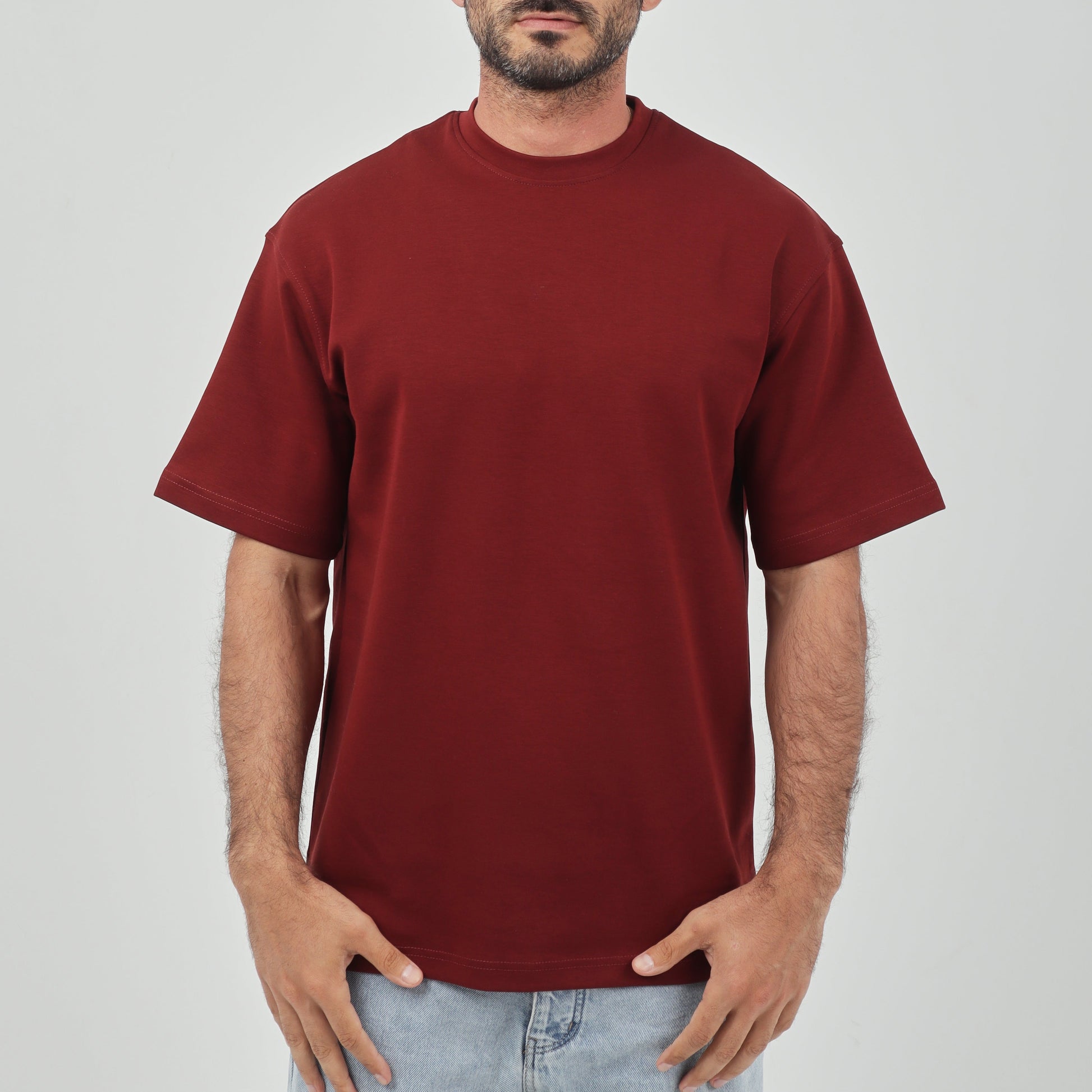 Burgundy Oversized T-Shirt - Beachill