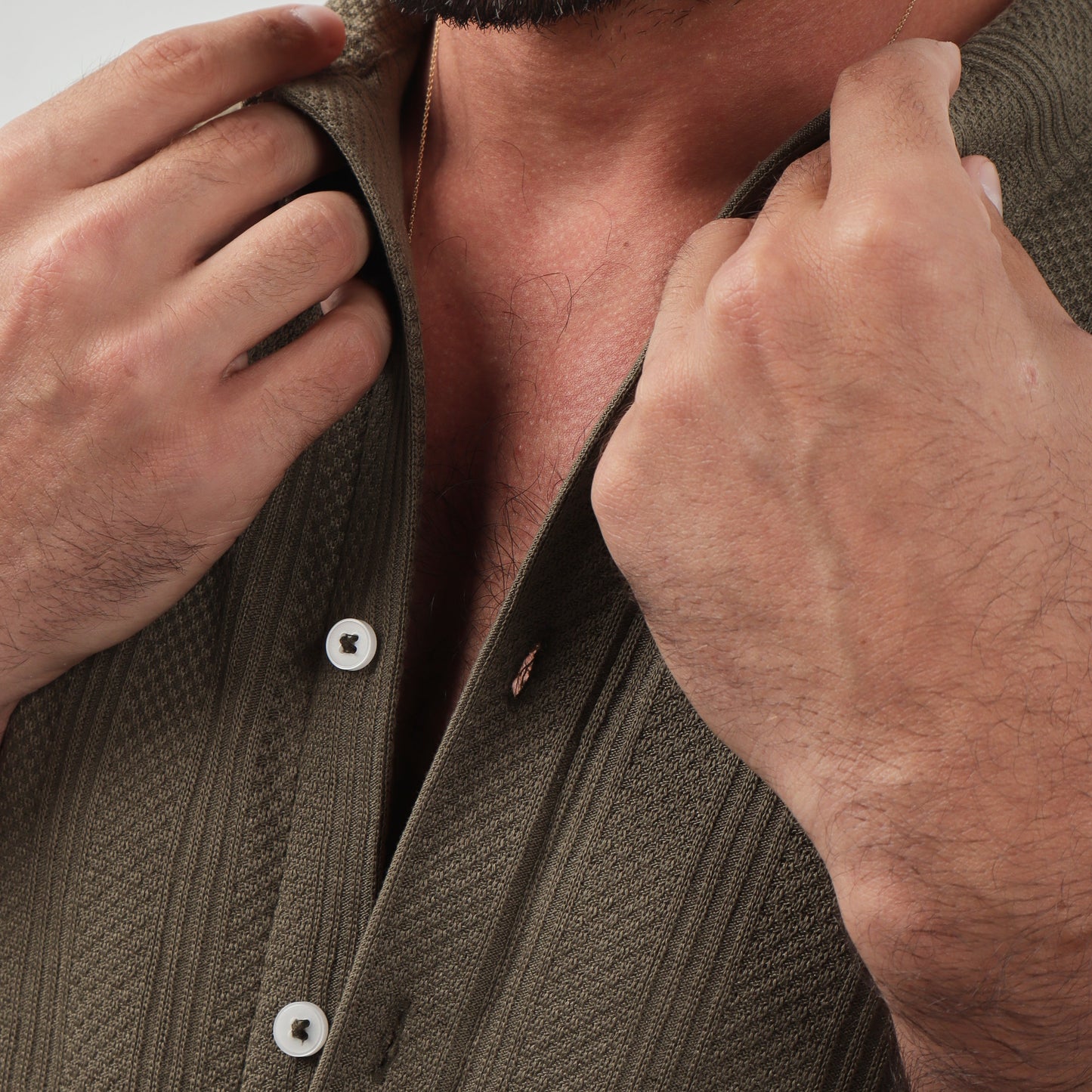 Olive Jacquard Shirt - Beachill